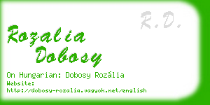 rozalia dobosy business card