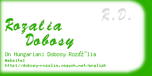 rozalia dobosy business card